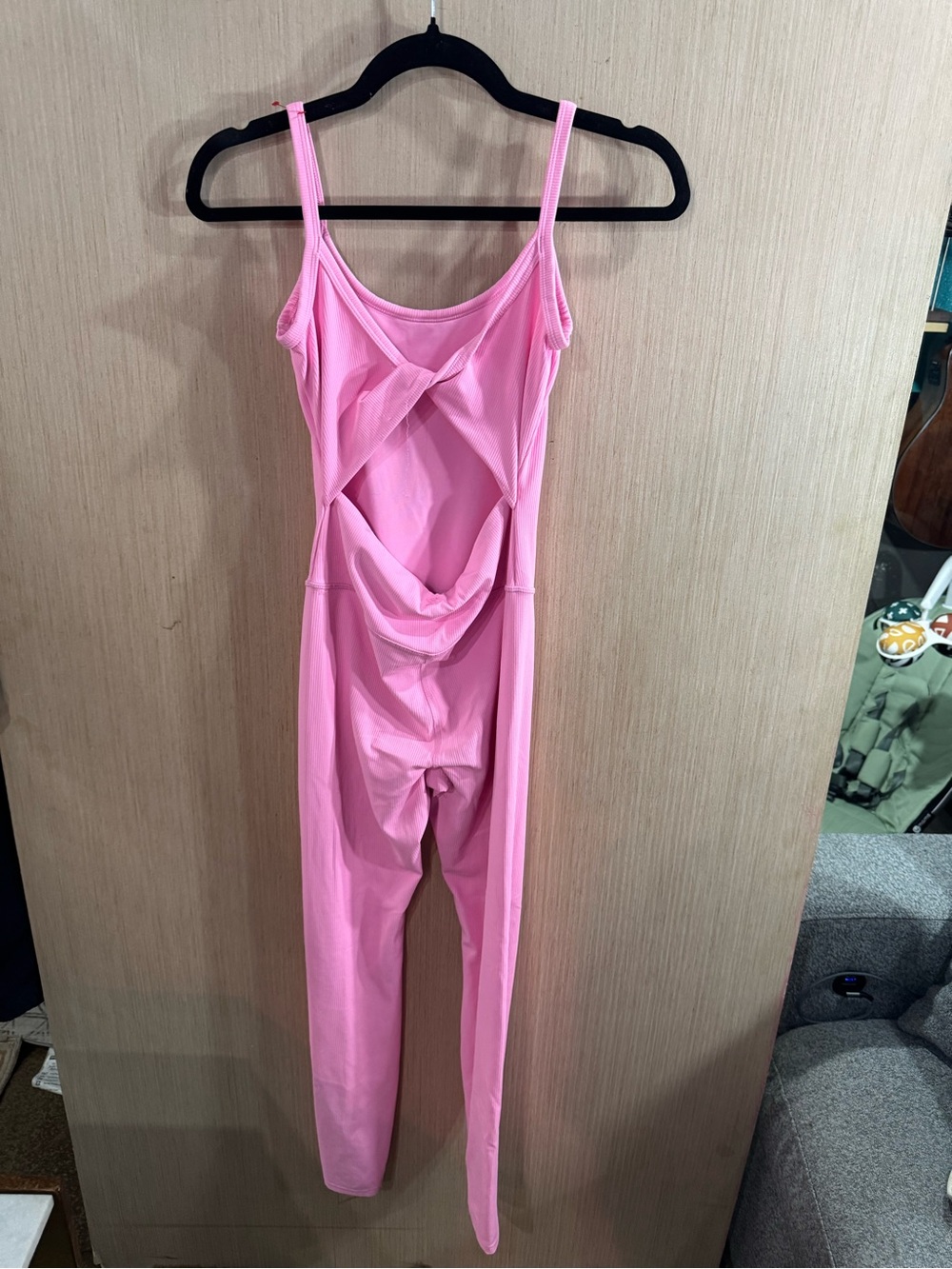 Women’s All In Motion Pink One-Piece Activewear Ribbed Jumpsuit Size XS - Picture 2 of 3